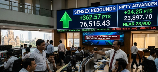 Sensex Rebounds After Four-Day Losing Streak as Global Cues Lift Sentiment; Nifty Nears 24,000